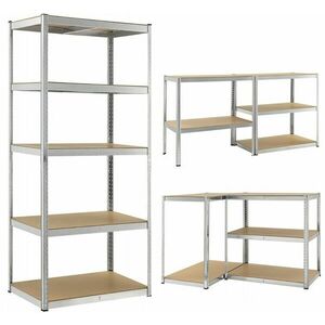 Funfit Home&Office Fém Ipari polc MDF lapokkal 222x90x40cm kép