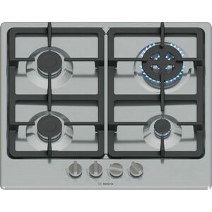 Bosch Serie 4, Gáz főzőlap, 60 cm, Nemesacél, PGH6B5K90 kép