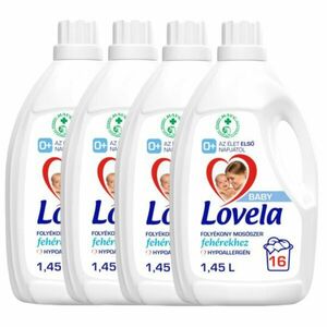 Lovela Baby Hipoallergén folyékony Mosószer fehér ruhákhoz 4x1, 45... kép
