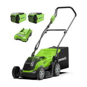 Greenworks G40LM35 Akkumulátoros Fűnyíró, Zöld kép