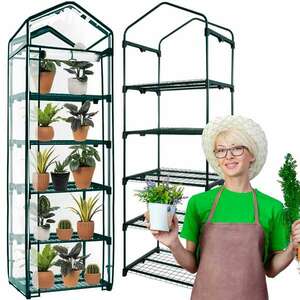 Springos kerti fóliás Üvegház 70x50x200cm 130g/m² - Zöld kép
