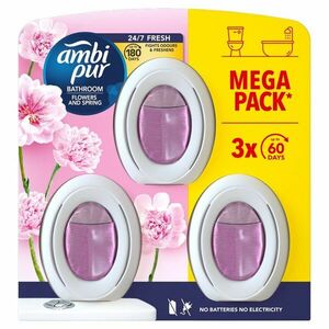 Ambi Pur Flowers & Spring fürdőszobai Légfrissítő 3x8ml kép
