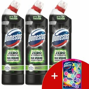 Domestos Zéró WC vízkőoldó Lime 3x750ml + Ajándék Domestos Power5... kép