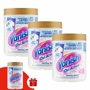 Vanish Oxi Action Folteltávolító és Fehérítő por 3x970g + Ajándék... kép