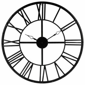 Falióra 70 cm, római számokkal, fém, fekete - BIGBEN - Butopêa kép