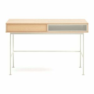 Íróasztal tölgyfa dekoros asztallappal 60x120 cm Yoko – Teulat kép