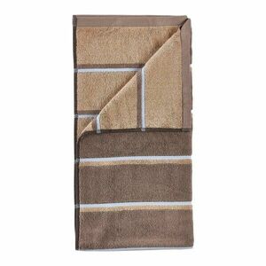 Barna-bézs pamut fürdőlepedő 70x140 cm Sauna – Zone kép