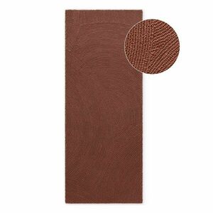 Téglavörös kézi szövésű gyapjú futószőnyeg 80x300 cm Calmio – Hanse Home kép