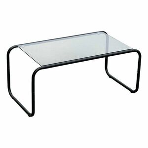 Fekete dohányzóasztal üveg asztallappal 40x80 cm Ventana – Leitmotiv kép