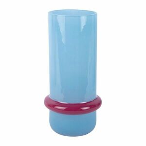 Világoskék üveg váza (magasság 28 cm) Animado Anillo – PT LIVING kép