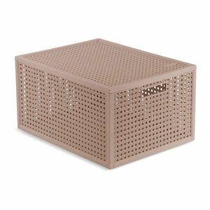 Törtrózsaszín fedeles újrahasznosított műanyag tárolódoboz 30x38x21 cm Kaya – Curver kép