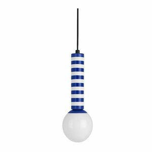 Kék fém függőlámpa ø 12 cm Rayado Retro – Leitmotiv kép