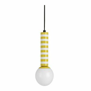 Sárga fém függőlámpa ø 12 cm Rayado Retro – Leitmotiv kép