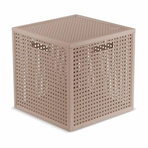 Törtrózsaszín fedeles újrahasznosított műanyag tárolódoboz 28x28x28 cm Kaya Cube – Curver kép