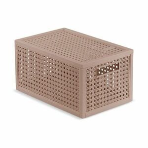 Törtrózsaszín fedeles újrahasznosított műanyag tárolódoboz 19x30x15 cm Kaya – Curver kép