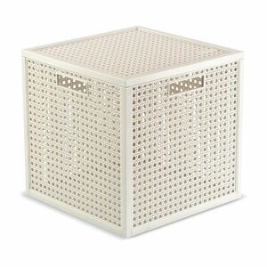 Krémszínű fedeles újrahasznosított műanyag tárolódoboz 28x28x28 cm Kaya Cube – Curver kép