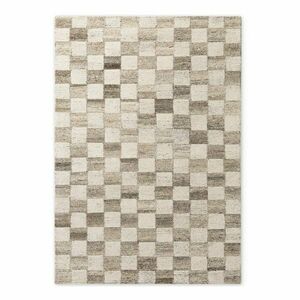 Krémszínű kézi szövésű gyapjú szőnyeg 120x180 cm Boho 1.0 Quadra – Vikosa kép
