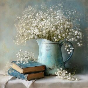 Nyomtatott vászon kép 32x32 cm Gypsophila – Styler kép