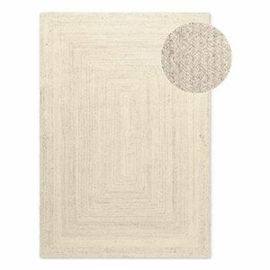 Krémszínű kétoldalas-kézi szövésű juta szőnyeg 80x150 cm Juno – Hanse Home kép