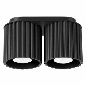 Fekete fém spotlámpa 10x21 cm Zora – Sollux kép