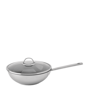 Wok üvegfedővel Ø 28 cm – Orion Inox - 600252 kép
