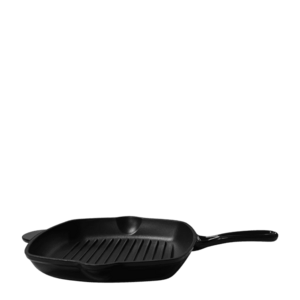 Lemezes bevont öntöttvas grillsütő serpenyő, fekete, 27 x 27 cm - Jupiter Lunasol - 601296 kép