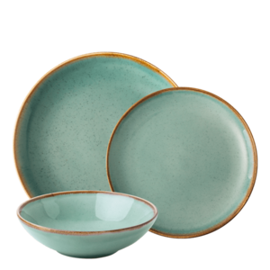 12 darabos porcelán készlet – Gaya Sand türkiz - W0147 kép