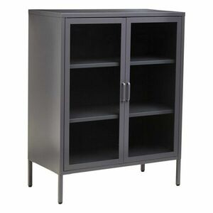 Szürke acél tálalószekrény 80x102x40 cm Acier – Premier Housewares kép