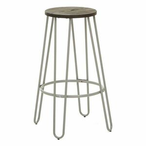 Szürke-sötét natúr színű szilfa bárszék (ülésmagasság 75 cm) District – Premier Housewares kép