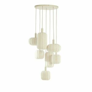 Krémszínű függőlámpa textil búrával ø 50 cm Tufia – Light & Living kép