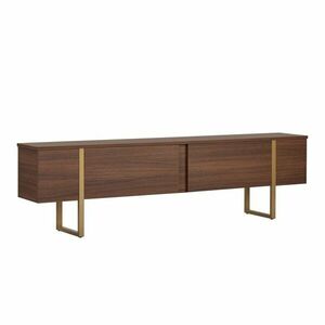 Sötét natúr színű TV-állvány diófa dekorral 180x50x30 cm Onera – Kalune Design kép