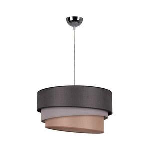 - Csillár zsinóron TRIO 1xE27/40W/230V átm. 45 cm antracit/szürke/barna 8314 kép