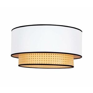 - Mennyezeti lámpa BOHO 1xE27/15W/230V átm. 45 cm fehér/rattan 84410 kép