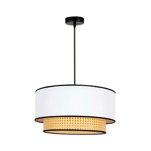 - Csillár zsinóron BOHO 1xE27/15W/230V átm. 45 cm fehér/rattan 84427 kép