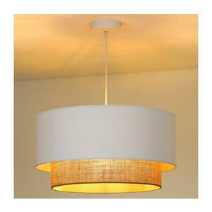 - Csillár zsinóron BOHO 1xE27/15W/230V átm. 45 cm fehér/barna 89811 kép