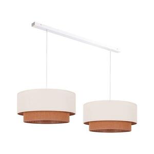 - Csillár zsinóron BOHO 2xE27/15W/230V bézs/barna 89682 kép
