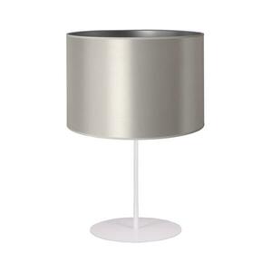 - Asztali lámpa CANNES 1xE14/15W/230V átm. 20 cm ezüst/fehér 603027 kép