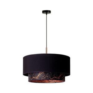 - Csillár zsinóron NANTES 1xE27/15W/230V á. 45 cm fekete/réz 602617 kép