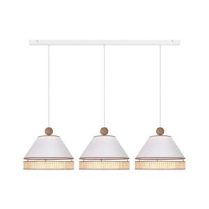 - Csillár zsinóron AVIGNON 3xE27/15W/230V fehér/rattan 602112 kép
