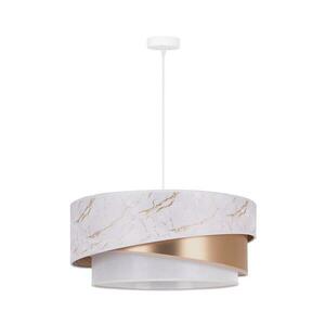 - Csillár zsinóron KOBO 1xE27/15W/230V átm. 45 cm fehér/rózsaarany 600194 kép