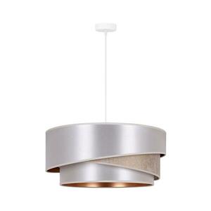- Csillár zsinóron KOBO 1xE27/15W/230V átm. 45 cm ezüst/arany 600224 kép