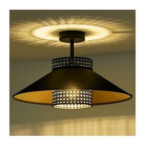 - Felületre szerelhető csillár RIO RATTAN 1xE27/15W/230V átm. 45 cm fekete/arany 604215 kép