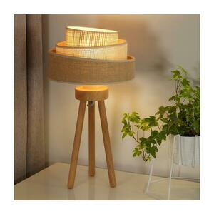 - Asztali lámpa YUTE TRIO 1xE27/15W/230V átm. 25 cm barna/szürke/bézs 603836 kép