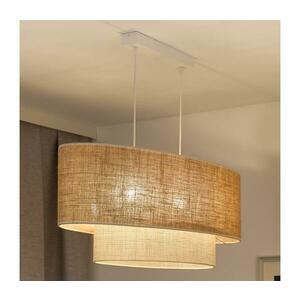 - Csillár zsinóron DOUBLE OVAL YUTE 2xE27/15W/230V barna/krémes 603577 kép