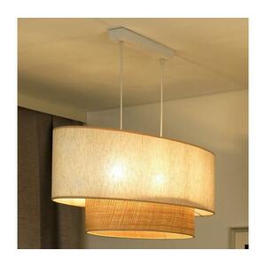 - Csillár zsinóron DOUBLE OVAL NATURE 2xE27/15W/230V krémes/bézs 603584 kép