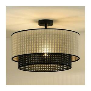 - Felületre szerelhető csillár RATTAN YUTE 1xE27/15W/230V átm. 45 cm krémes/fekete 604659 kép