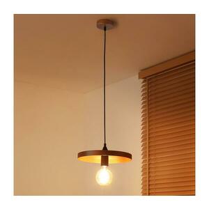 - Kábeles függőlámpa IRONLINE 1xE27/15W/230V átm. 30 cm réz/fekete 70576 kép