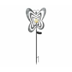 Globo 36581 - LED napelemes lámpa LED/0, 06W/3V IP44 ezüst pillangó 36581 kép