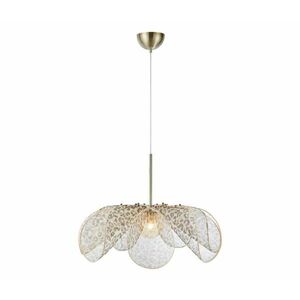 Markslöjd 109170 - STYRKA függőlámpa kábellel 1xE27/40W/230V, Ø 75 cm, bézs 109170 kép