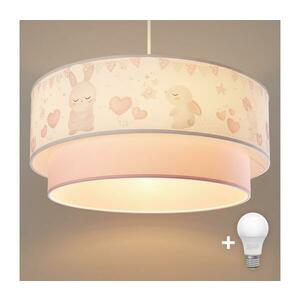 BRILAGI- LED gyerek csillár zsinóron BOBO 1xE27/60W/230V átm.40 cm krém./rózsaszín./királyi. 8590828051305 kép